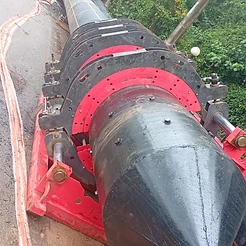 tubos PEAD de grande diâmetro em obra