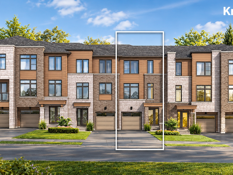 Brownstone Collection new construction townhomes at Esprit Newmarket in Newmarket, Ontario.