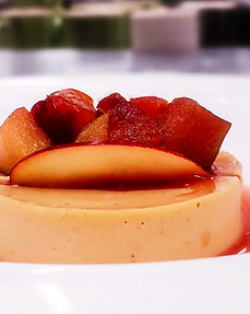 Caramelised apple panna cotta