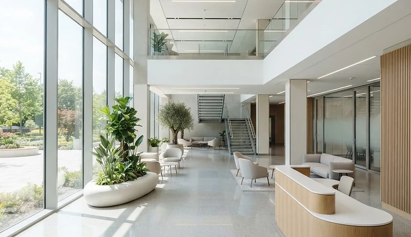 Modern commercial office interior — commercial cleaning in Auckland