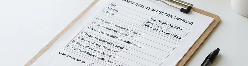 Commercial cleaning quality inspection checklist