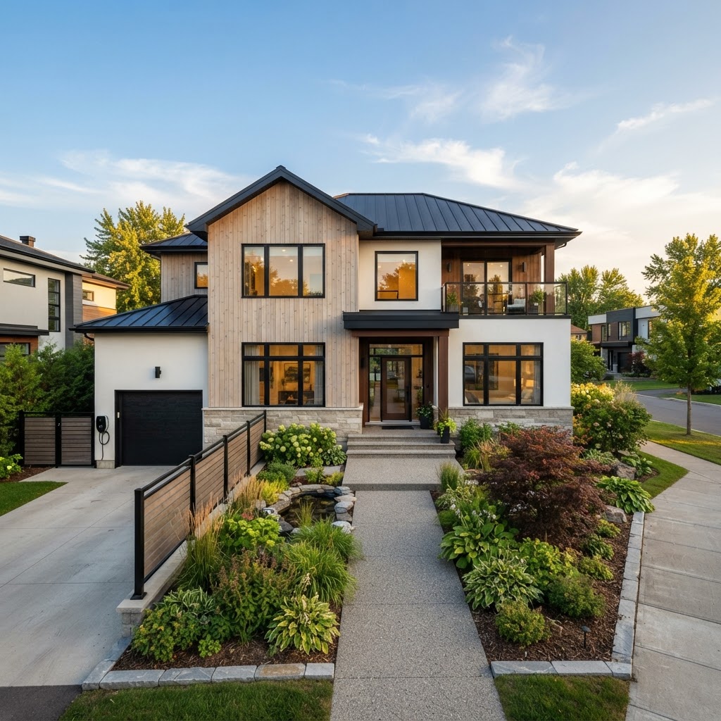Construction d'une maison résidentielle au Québec