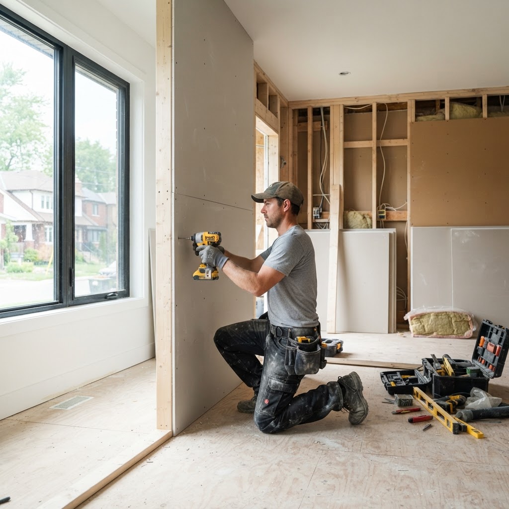 Travaux de rénovation intérieure résidentielle