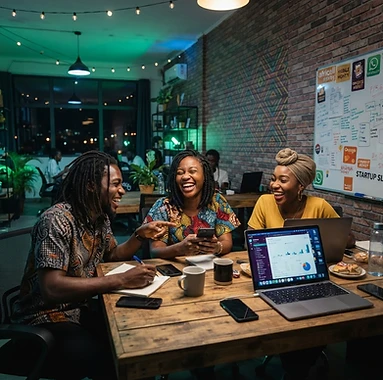 Young Sierra Leonean entrepreneurs in Freetown