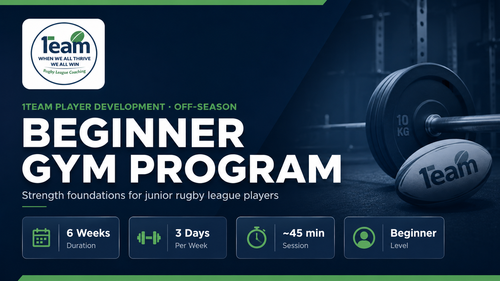 Beginner Off Season Gym Program