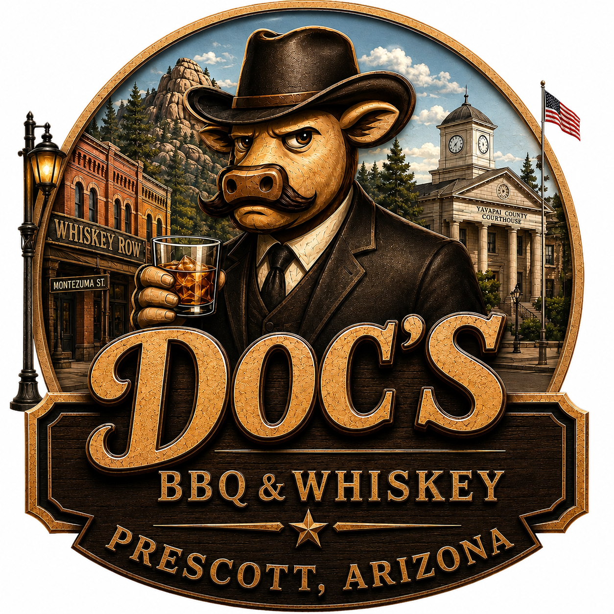 Doc’s BBQ & Whiskey official logo