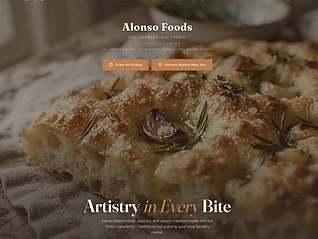 Alonso Foods website design