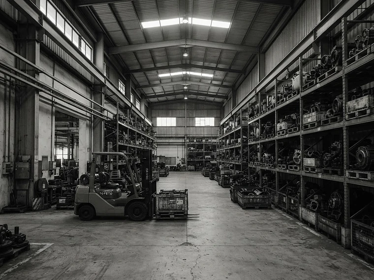 Industrial parts handling facility