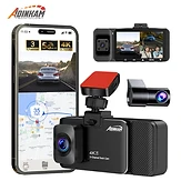 Caméra embarquée automobile 3 canaux 4K avec Wi-Fi et GPS, caméra avant, habitacle et arrière à triple objectif