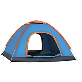 Tente de camping automatique pour 3-4 personnes, carrée, pour l'extérieur, toutes saisons, coupe-vent, imperméable, à ouverture rapide