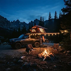 Rooftop Camp at Dusk