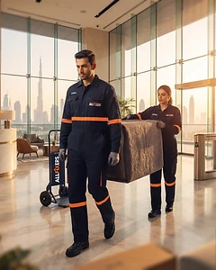 ALLFIXERS moving crew in branded uniform