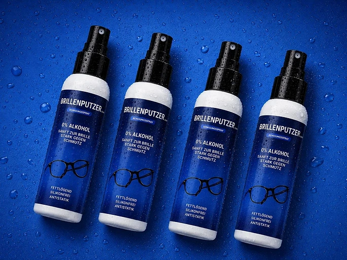Brillenputzer Premium Spray – 4er-Familienpack