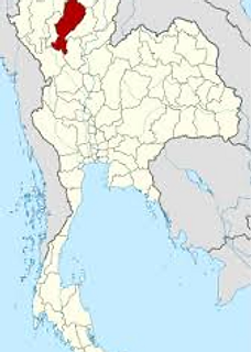 Lampang on the map of Thailand