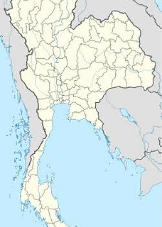 Yala on the map of Thailand