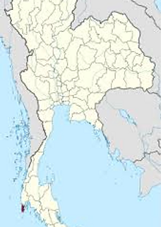 Phuket on the map of Thailand