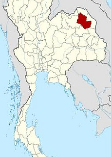 Sakon Nakhon on the map of Thailand