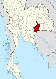 Buriram on the map of Thailand