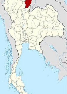 Nan on the map of Thailand
