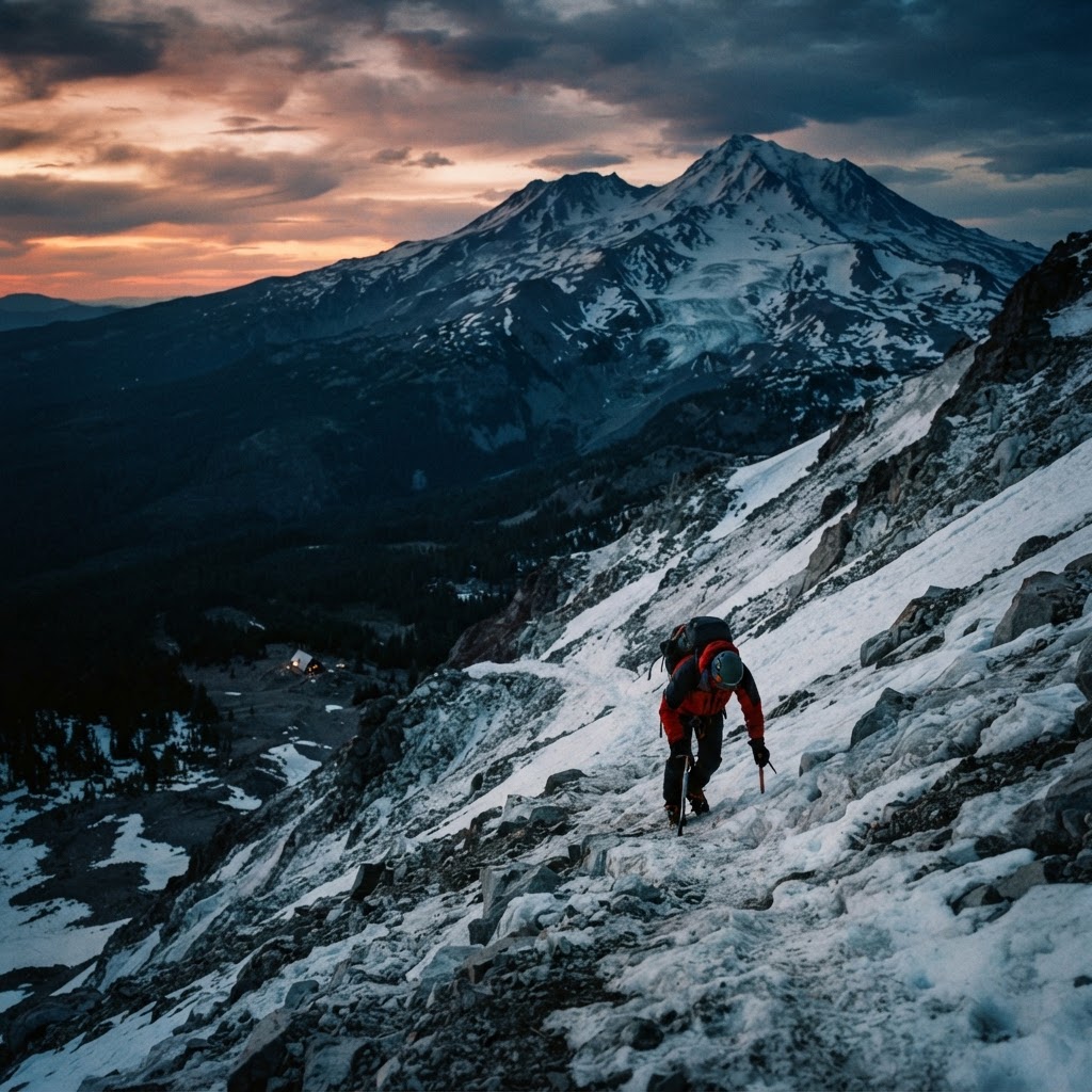 Un alpinist rănit pe Mount Shasta a coborât târâș până la un refugiu după o alunecare de 150 de metri