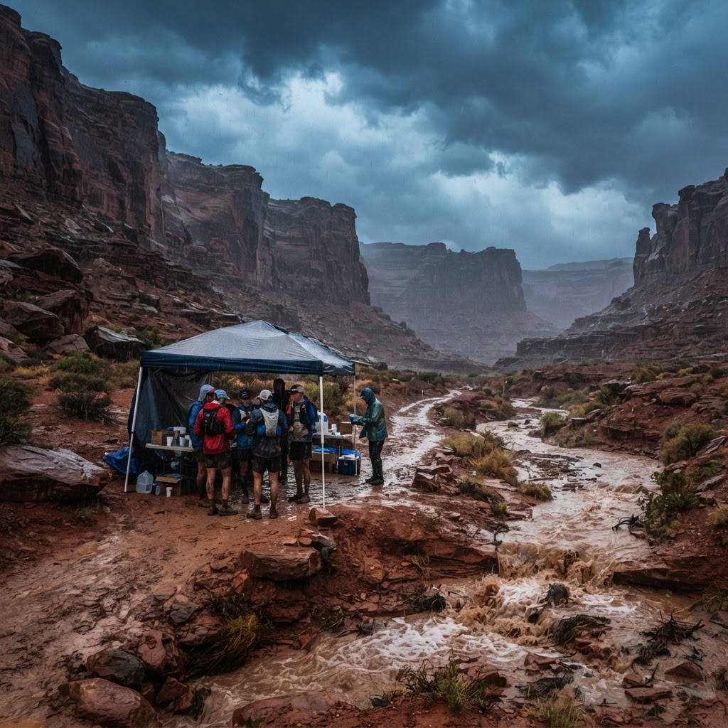 Ultramaratonul Moab 240, anulat după ce viiturile au blocat circa 70 de alergători și voluntari