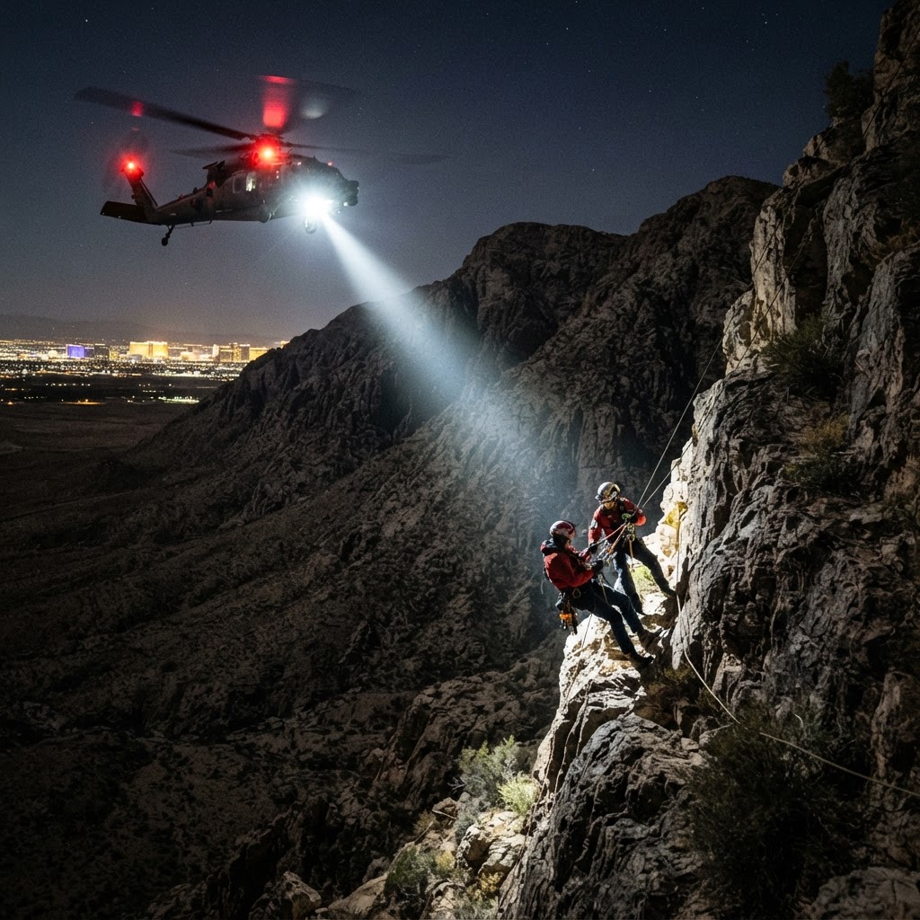 Lone Mountain: alpinist singuratic, fara experienta, salvat din pozitie periculoasa