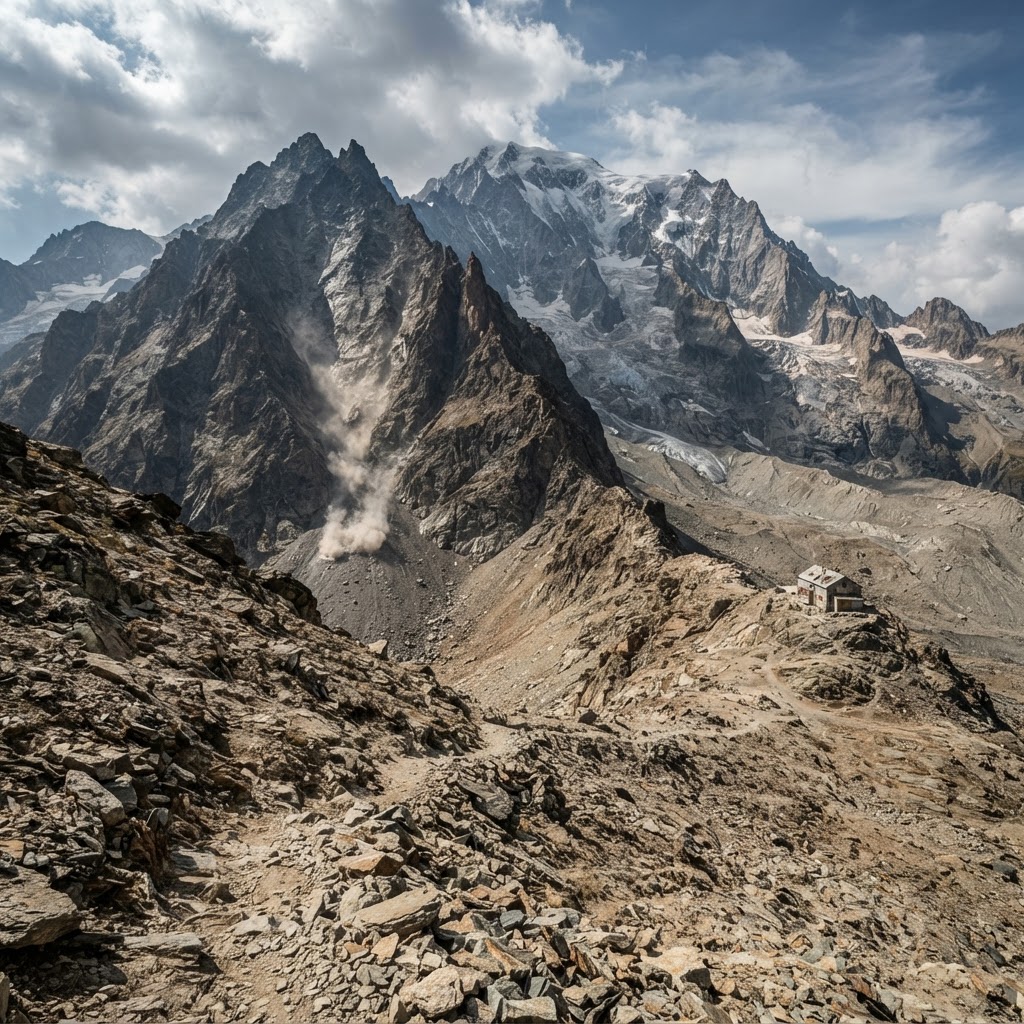 Mont Blanc: refugiile închise din cauza pericolului de căderi de roci