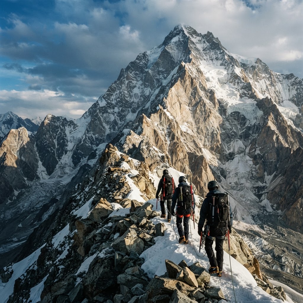 Echipă japoneză deschide o rută nouă de 1.400 de metri pe Koz Sar, în Karakorum
