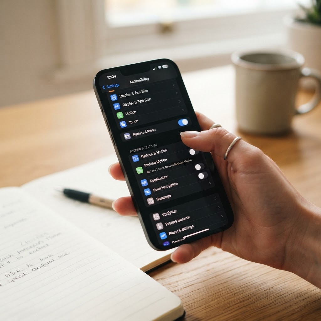 iPhoneのプライバシー設定を調整している様子