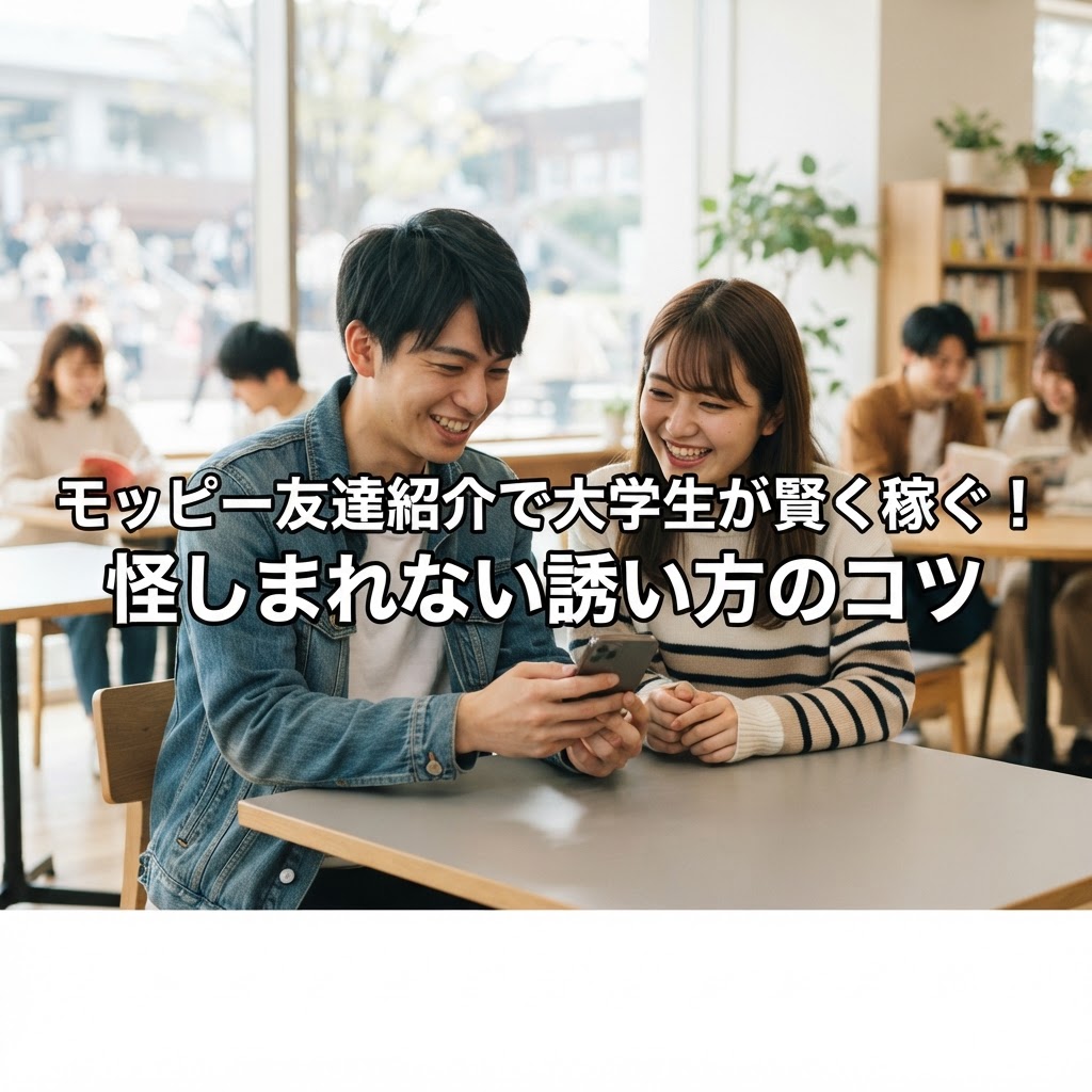 モッピー友達紹介で大学生が賢く稼ぐ