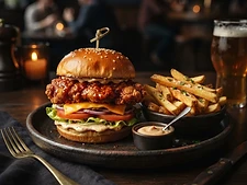 Hamburger Poulet + Frites