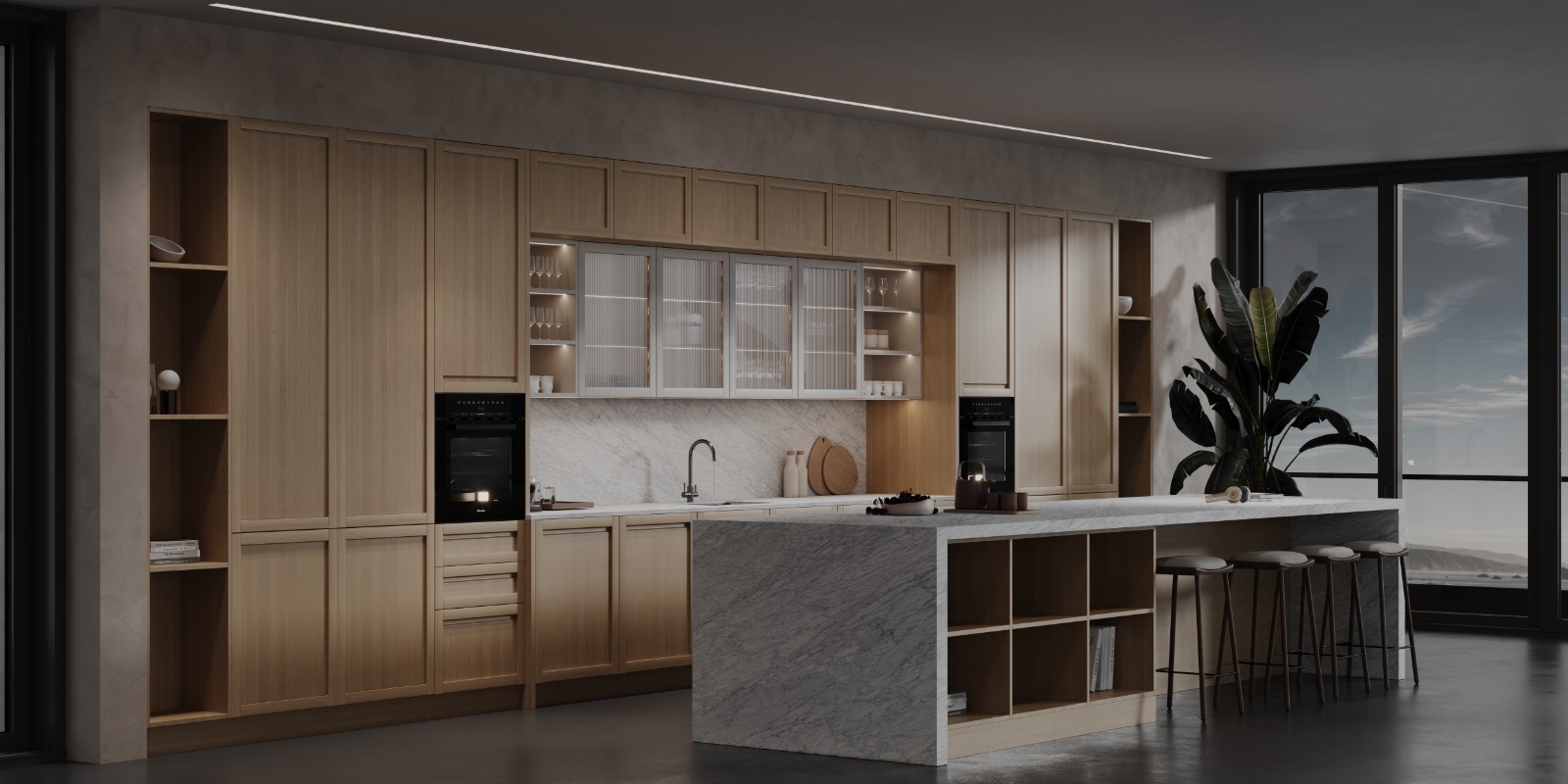 Indoorra Palo Alto showroom — custom cabinetry displays