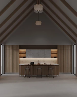 Vaulted Ceiling Kitchen