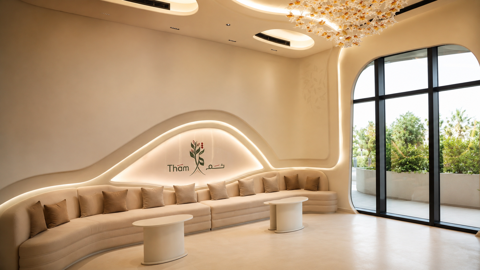 Tham Oralcare lobby and waiting room on Yas Island, Abu Dhabi