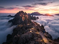 Pico do Areeiro at sunrise