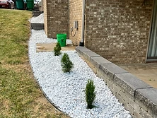 IronEdge landscaping project: Curved Stone Border Install in Kokomo, Indiana