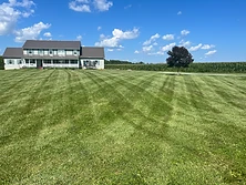 IronEdge landscaping project: Estate Lawn — Striped Finish in Kokomo, Indiana