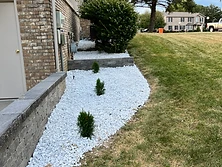 IronEdge landscaping project: White Rock Bed & Retaining Wall in Kokomo, Indiana