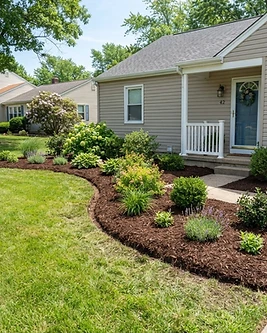 Mulching service by IronEdge Landscaping in North-Central Indiana