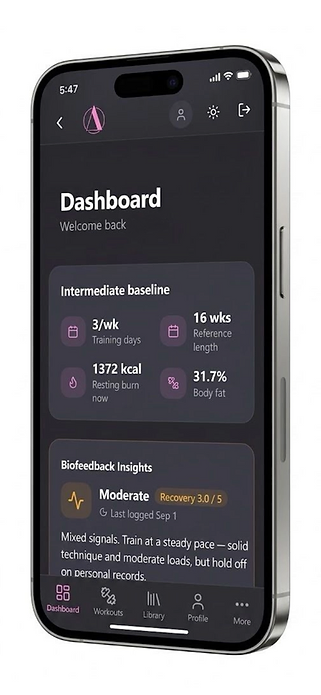 Autotelic Drive member dashboard shown on a phone