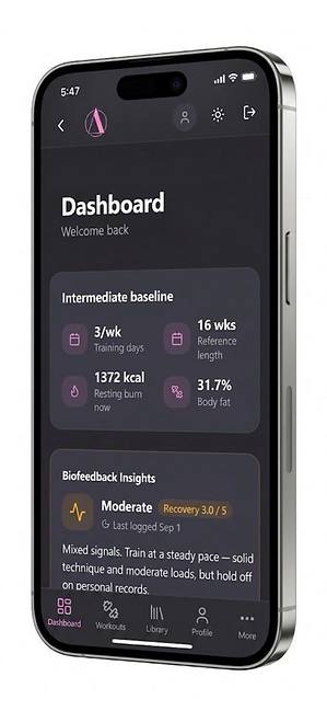 Autotelic Drive member dashboard shown on a phone