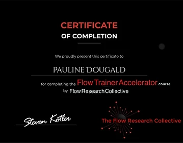Pauline Dougald Flow Research Collective Flow Trainer Accelerator certificate of completion