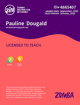 Pauline Dougald Zumba Instructor Network profile card