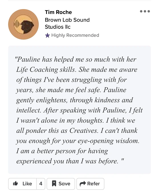 Tim Roche highly recommends Pauline Dougald Coaching