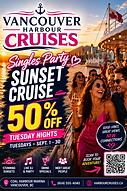 Vancouver Harbour Cruises — Singles Party Sunset Cruise