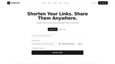 URL Shortener template preview