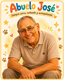Character card of Grandpa José - Learn with LuzIA