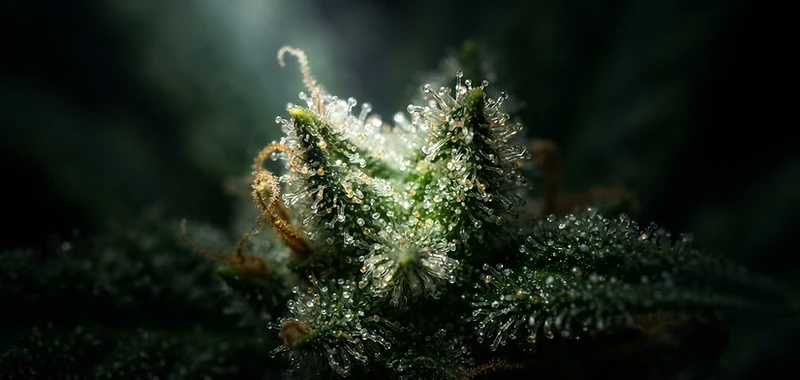 Macro cannabis trichomes