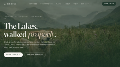 Dog Walking Site template preview