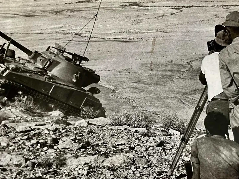 Production still from Shooting (2025), a documentary by Netalie Braun